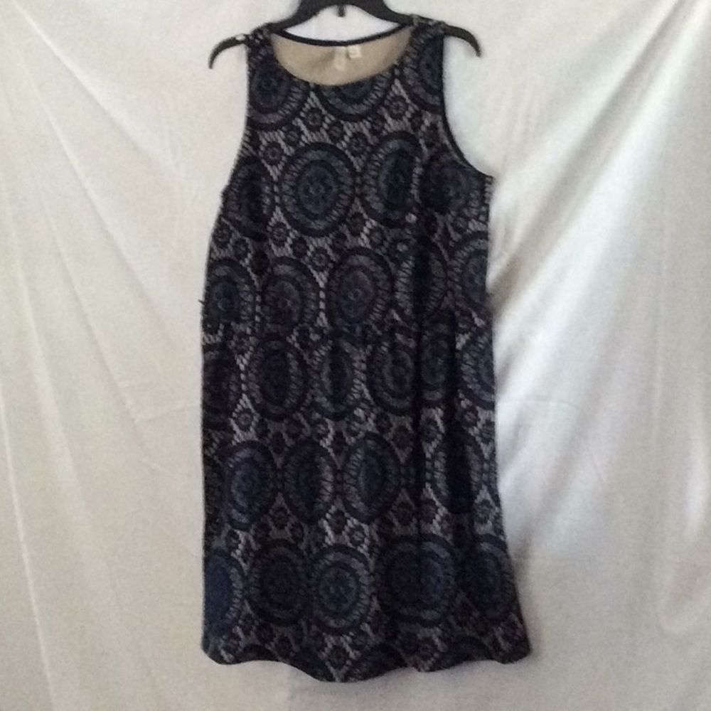 Sleeveless lace overlay dress